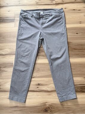 Old Navy Pixie Pants – Women’s Gray Stretchy Straight Cut, Size 14 Bottoms